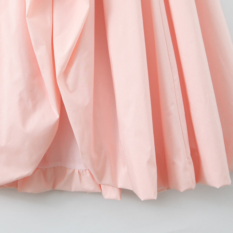 Boho Princess Blush Pink Halter Corset Maxi Dress