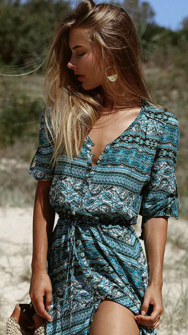 Gypsy Tribal Maxi Dress