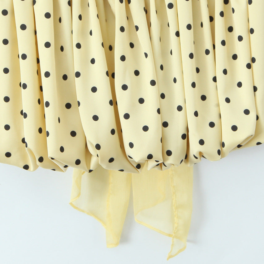 Romantic Boho Sweetheart High-Low Sundress with Bow Tie