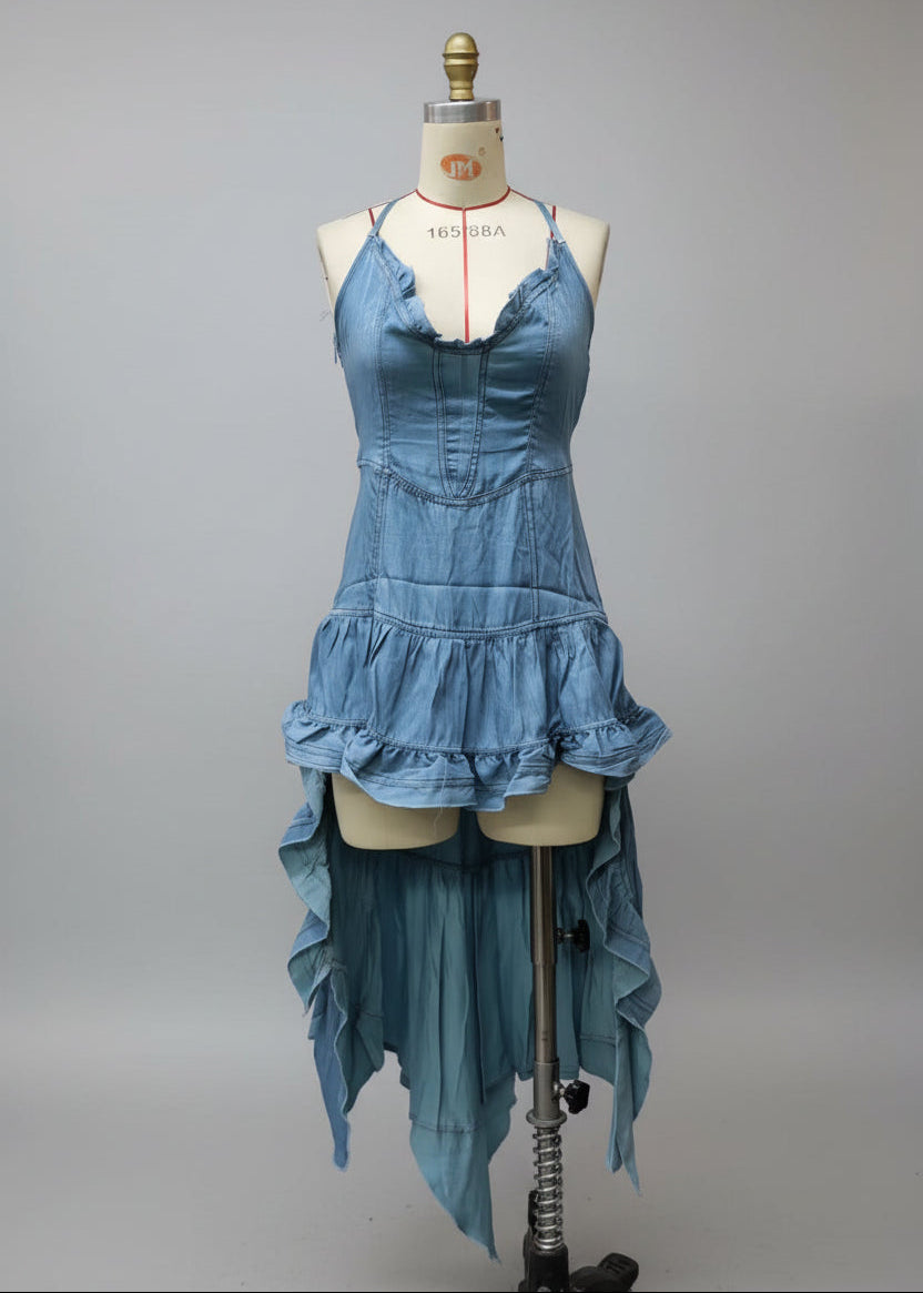 Corset Ruffle Mini Dress