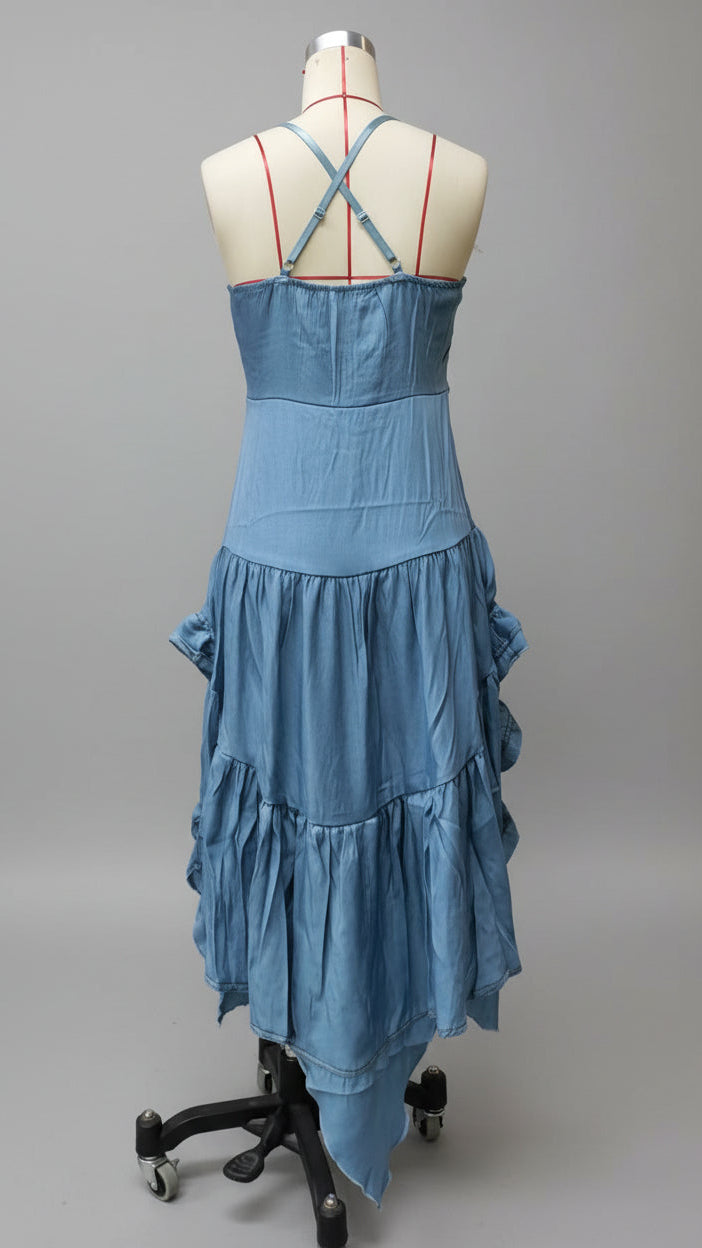 Corset Ruffle Mini Dress