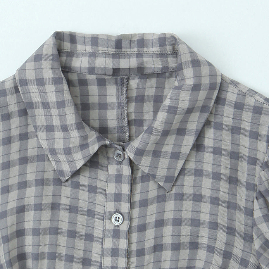 Checkered Gingham Ruffle Tiered Mini Dress