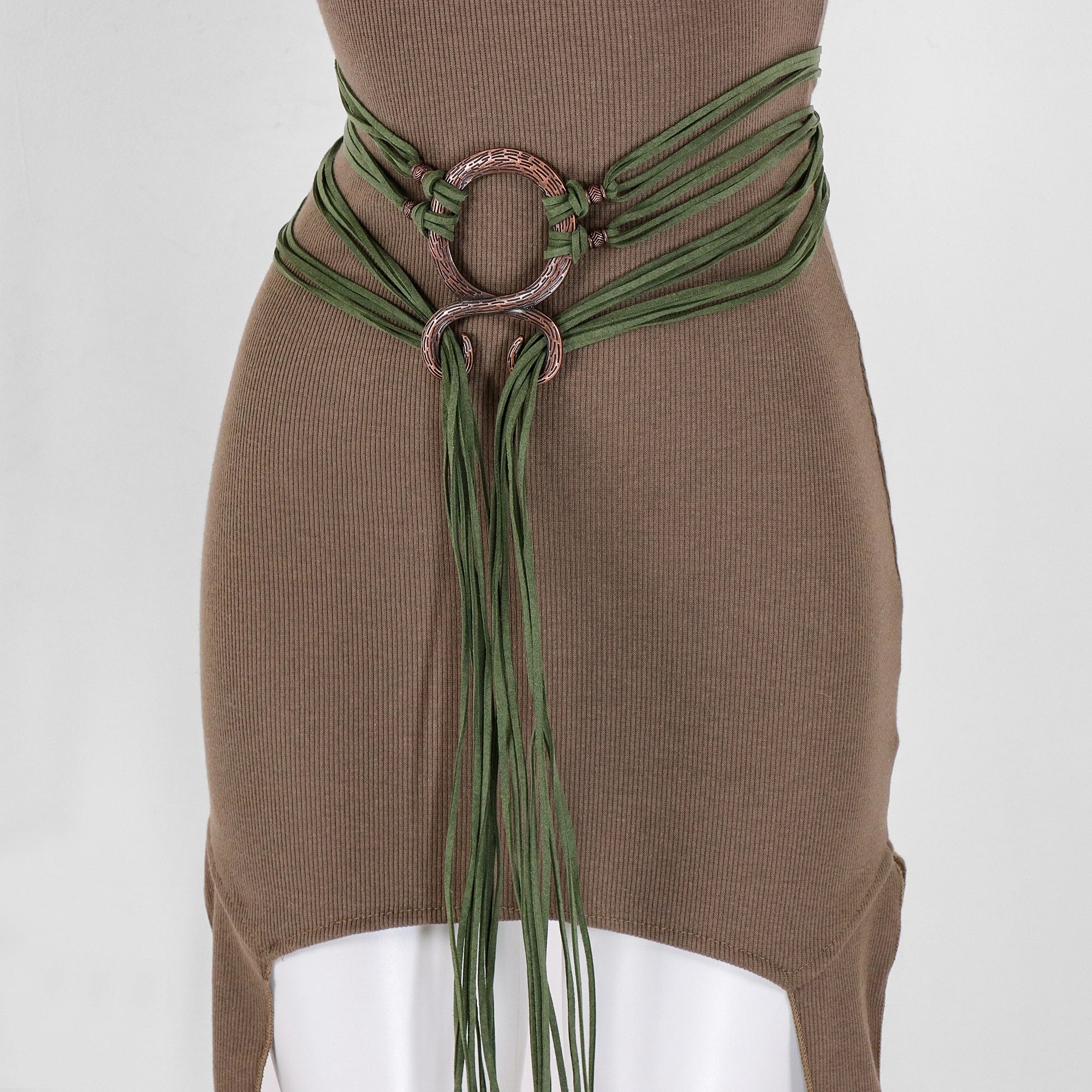 Forest Witch Wrap Belt – Moss Green or Desert Brown (The Ultimate Boho Tie)