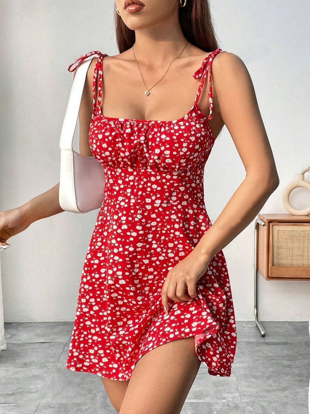 Meadow Flutter Tied Strap Dress - Four Eye Catching Colours