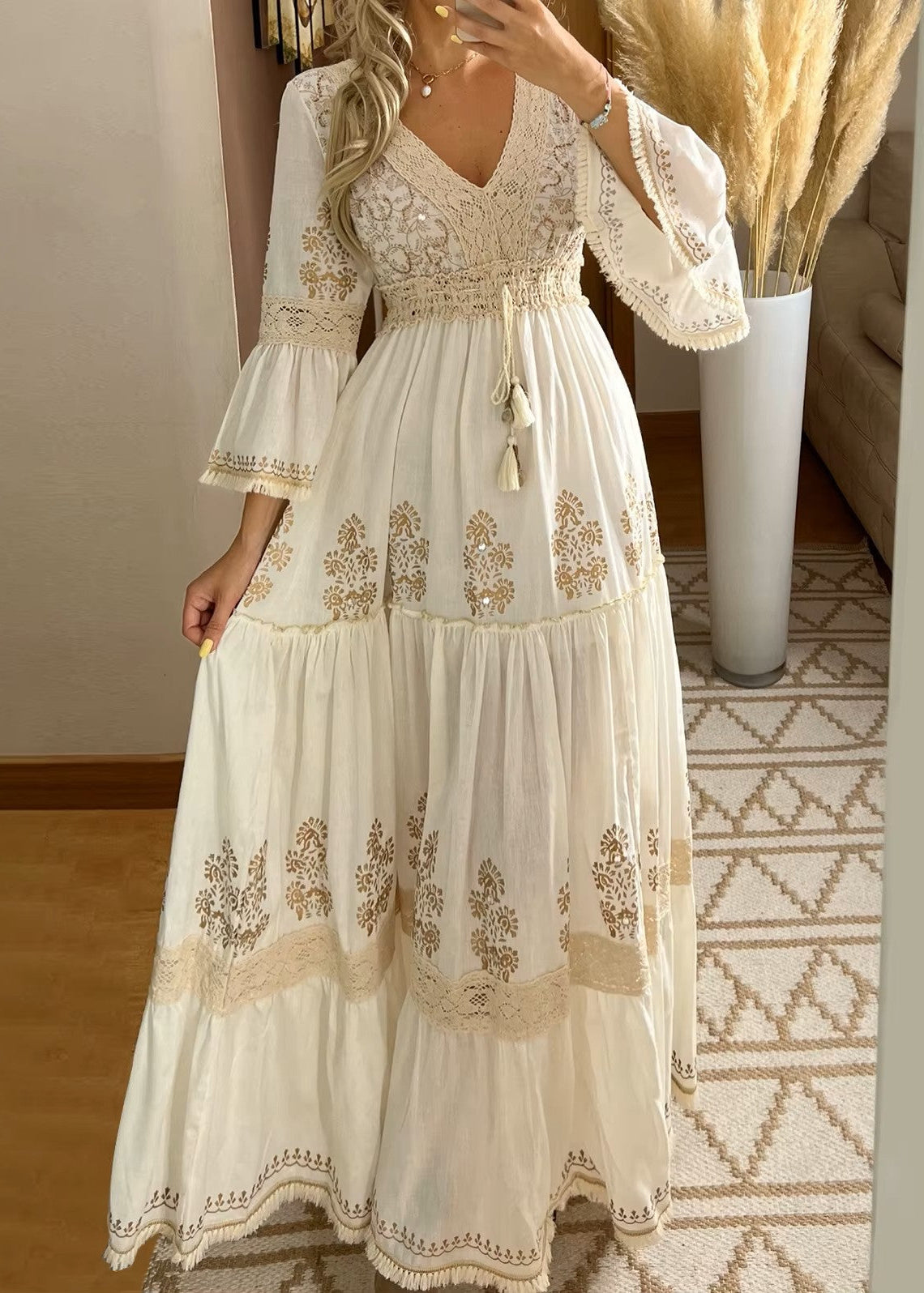 Gypsy Lace Embroidered Maxi