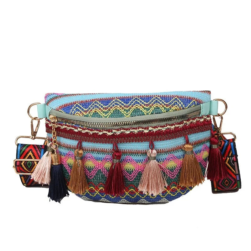 Wanderlust Festival Fanny Pack – Boho Tribal Rainbow (Hands-Free Gypsy Magic)