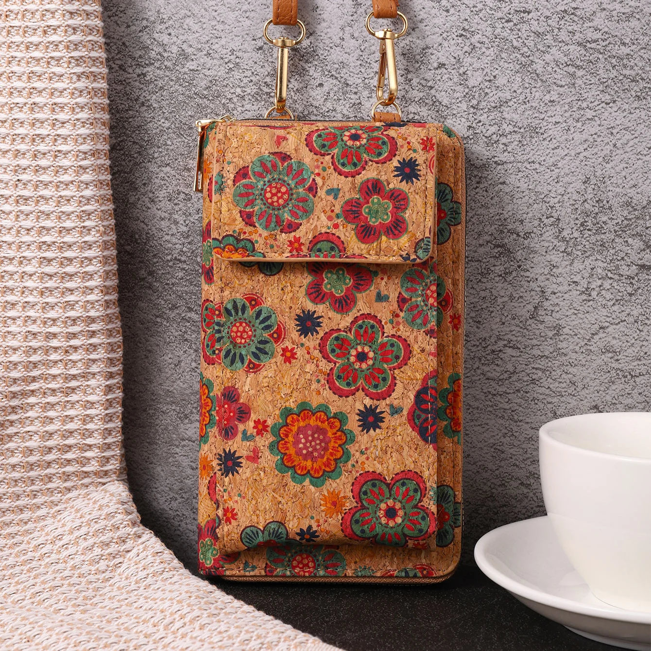 Retro Versatile Shoulder Bag Multi Functional Large Capacity Phone Bag with Bosnian Style Adjustable Crossbody Bag