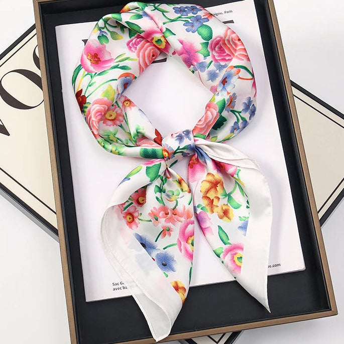 Luxe Bohemian Silk Neck Scarf – 8 Signature Prints (The One Everyone Will Ask You About) English Rose 70x70cm Luxe Bohemian Silk Neck Scarf – 8 Signature Prints (The One Everyone Will Ask You About) Scarves
