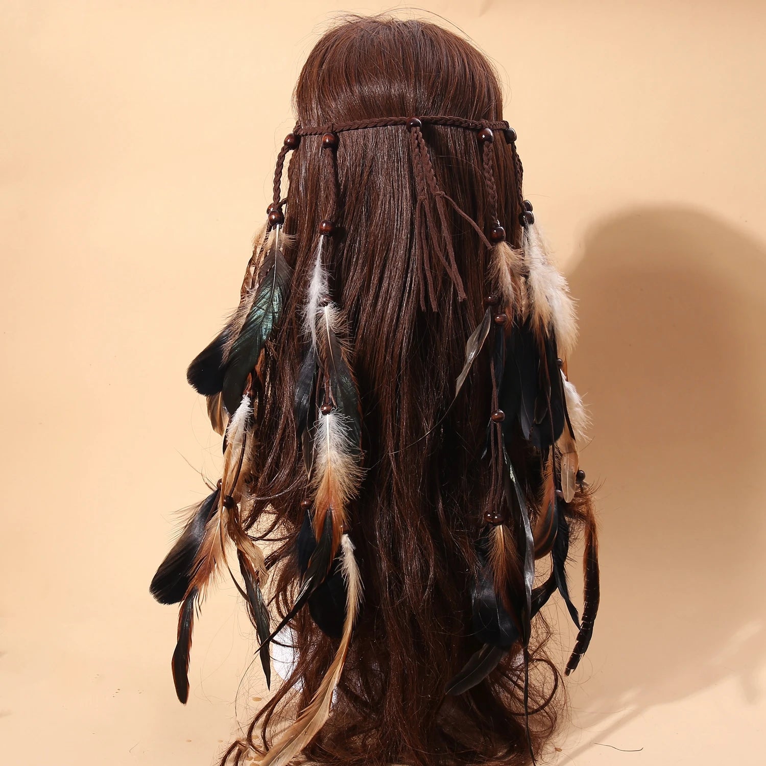 Turquoise Feather Headpiece – Boho Festival Hair Accessory