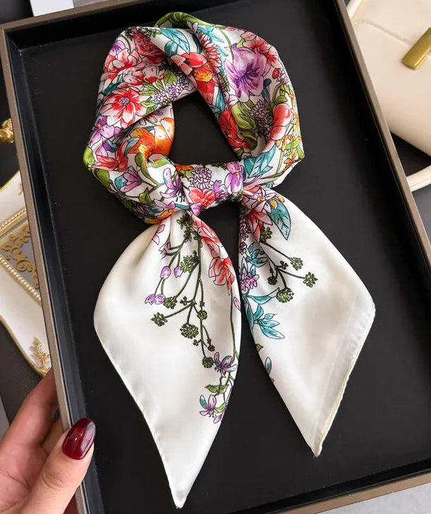Luxe Bohemian Silk Neck Scarf – 8 Signature Prints (The One Everyone Will Ask You About) Wildflower Meadow 70x70cm Luxe Bohemian Silk Neck Scarf – 8 Signature Prints (The One Everyone Will Ask You About) Scarves
