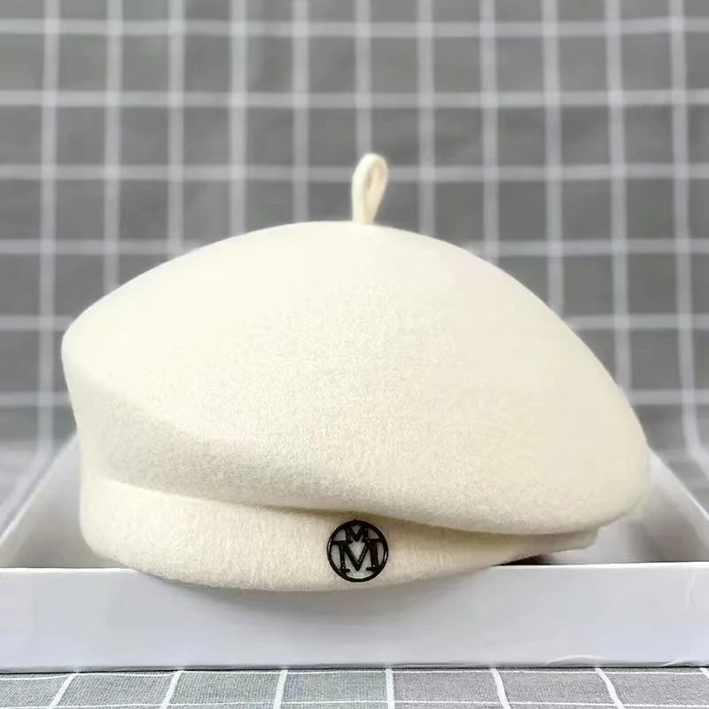 Parisian Boho Wool Beret with M Charm – 3 Timeless Colours (The One You’ll Wear Every Day) Parisian Boho Wool Beret with M Charm – 3 Timeless Colours (The One You’ll Wear Every Day) Hats
