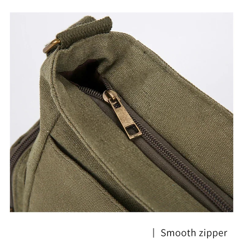 Olive Green Dragonfly Floral Canvas Messenger Bag – Boho Nature Crossbody Purse