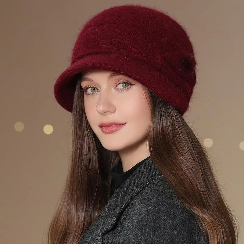 Darling Angora Pom-Pom Cloche – 6 Fairytale Colours (The Sweetest Winter Hat You’ll Ever Wear) Wine Red 55cm-58cm Darling Angora Pom-Pom Cloche – 6 Fairytale Colours (The Sweetest Winter Hat You’ll Ever Wear) Hats