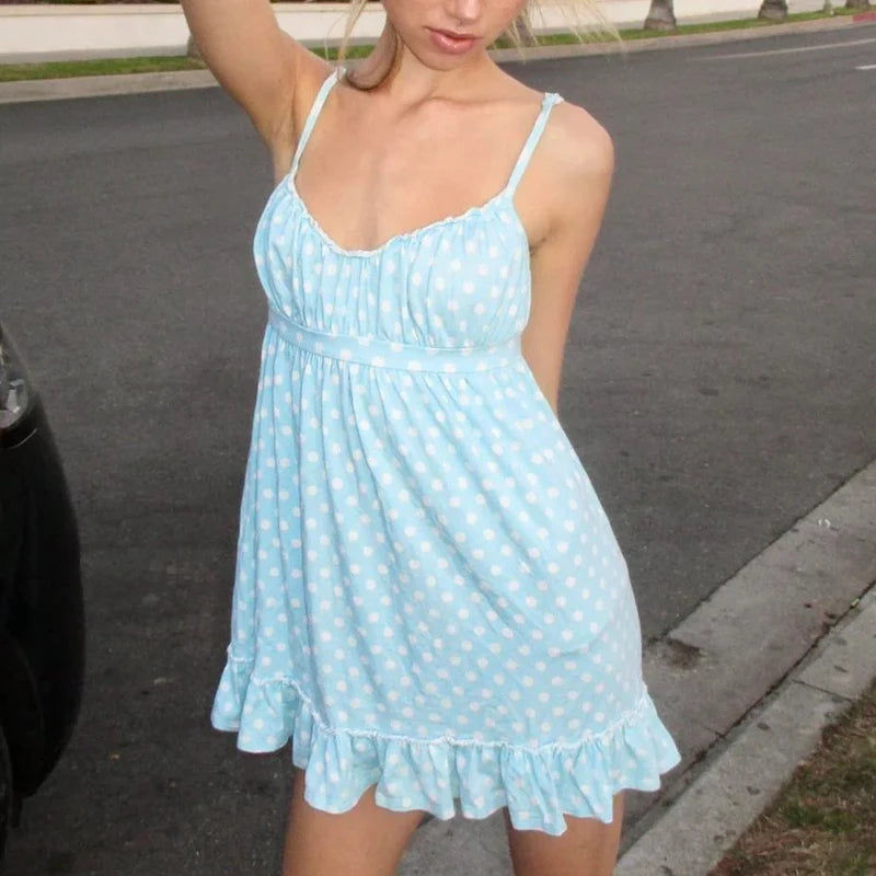 Polka Breeze Mini Dress