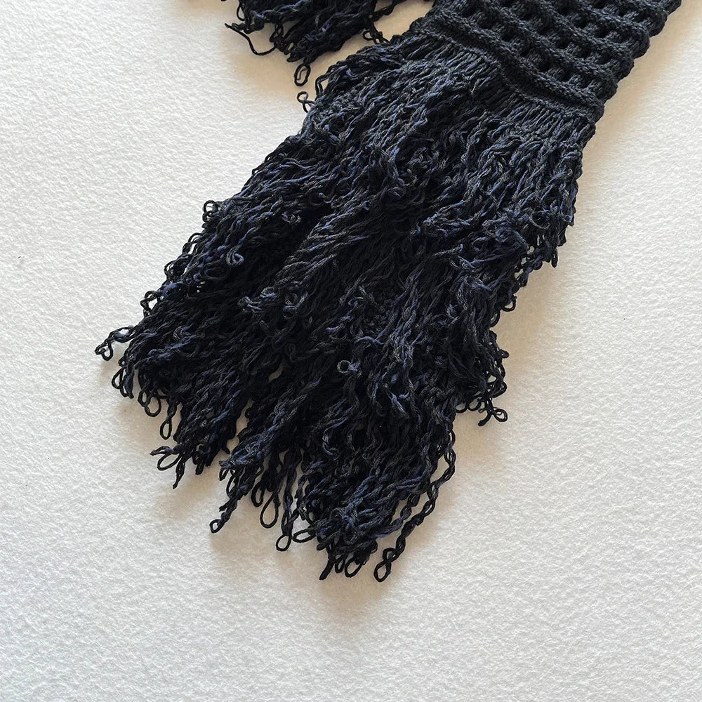 Black Fringed Crochet Cardigan – Midnight Boho Layer Black Fringed Crochet Cardigan – Midnight Boho Layer Cardigan