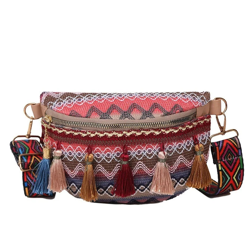 Wanderlust Festival Fanny Pack – Boho Tribal Rainbow (Hands-Free Gypsy Magic)