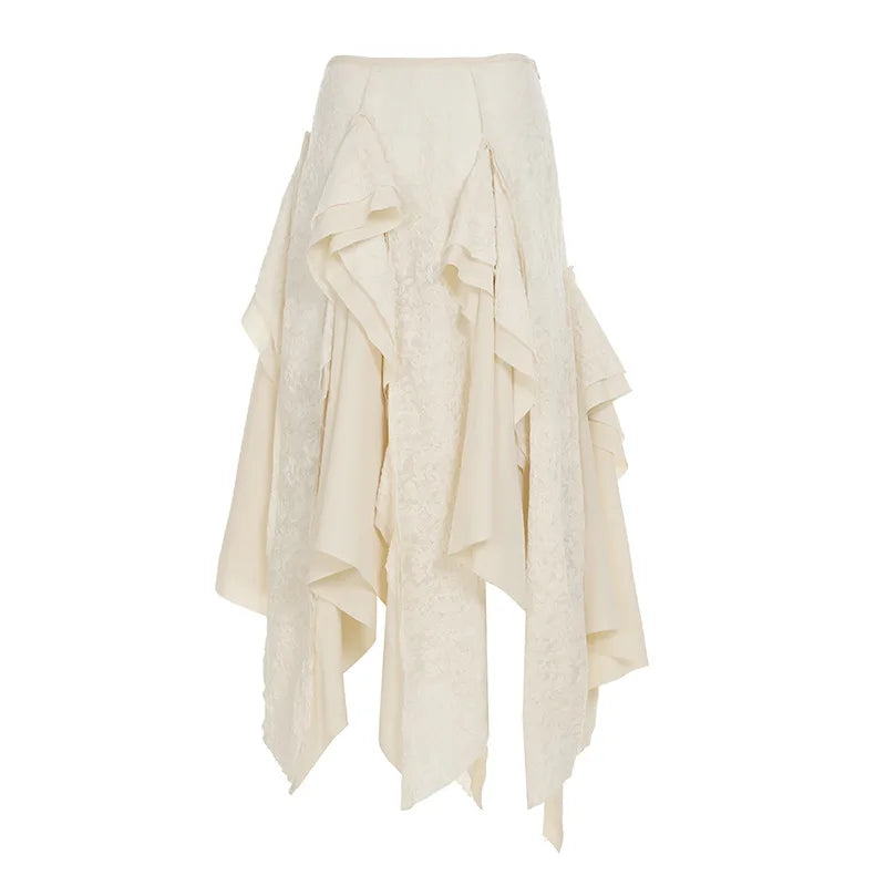 Asymmetric Lace High-Low Skirt | Boho Festival Gypsy