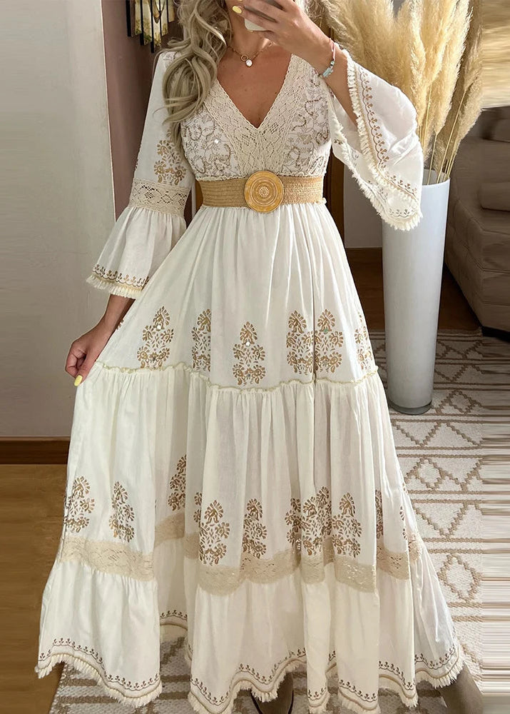 Gypsy Lace Embroidered Maxi