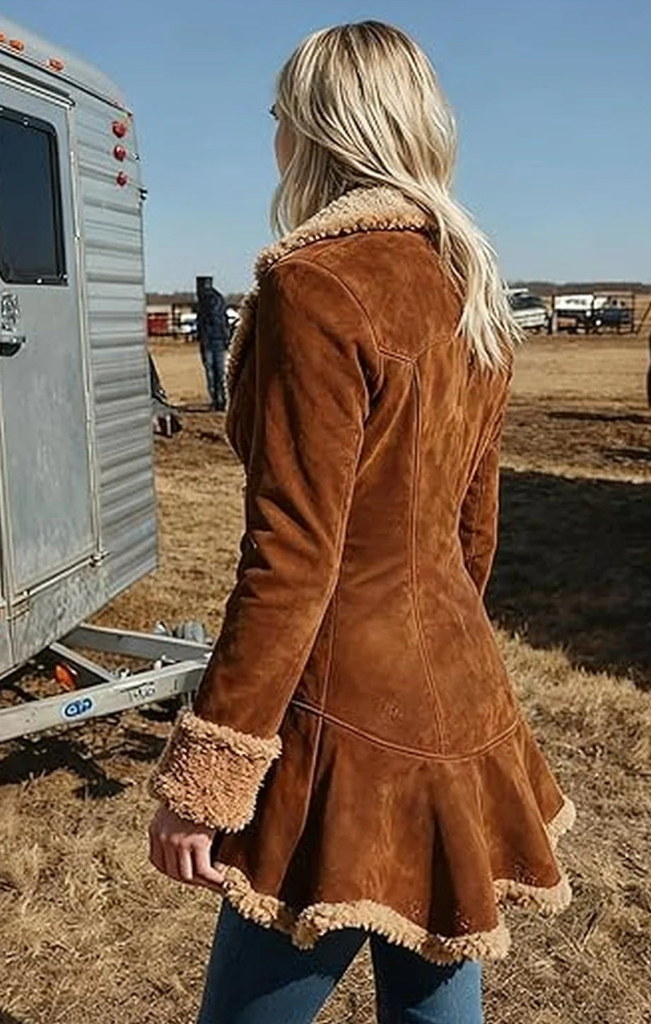 Vintage Penny Lane Faux Shearling Coat – Brown or Black