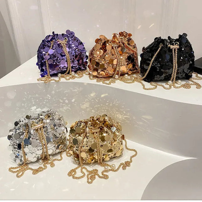 Stardust Sequin Mini Bucket Bag – 5 Party-Ready Shades (The Ultimate Gypsy Night Bag)