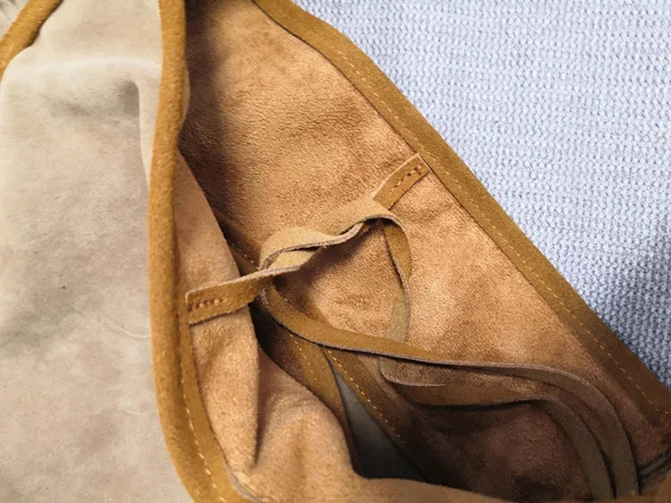 Women Fashion Leather Fringes Hobo Shoulder Bag 2025 Female Casual Suede Big Capacity Tassel Gypsy Hippie Boho Ibiza Slouchy Bag