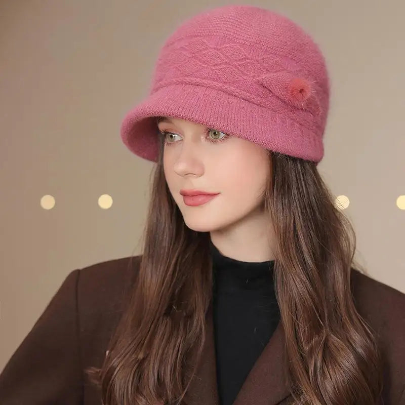 Darling Angora Pom-Pom Cloche – 6 Fairytale Colours (The Sweetest Winter Hat You’ll Ever Wear) Dusty Rose 55cm-58cm Darling Angora Pom-Pom Cloche – 6 Fairytale Colours (The Sweetest Winter Hat You’ll Ever Wear) Hats