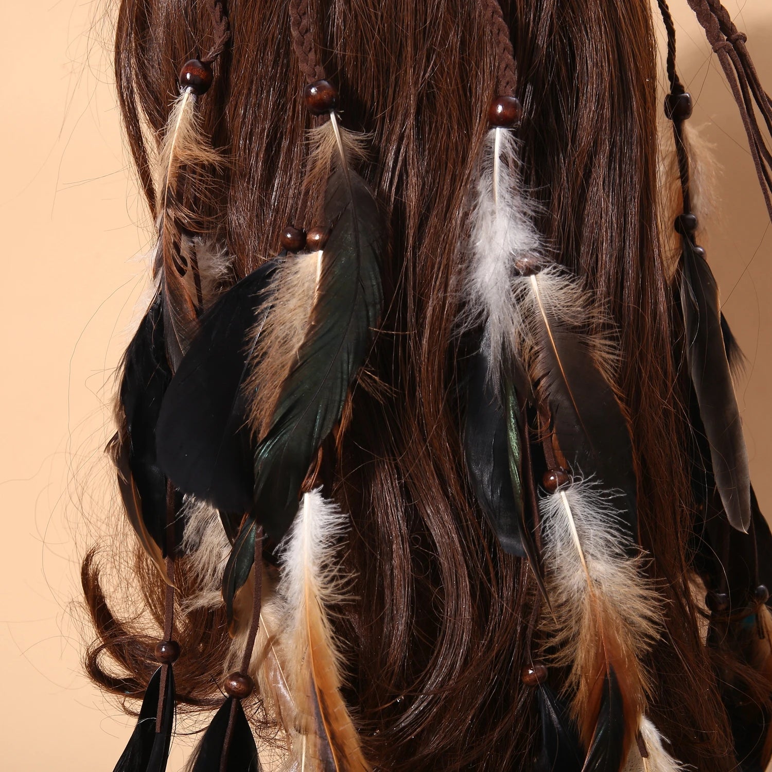 Turquoise Feather Headpiece – Boho Festival Hair Accessory