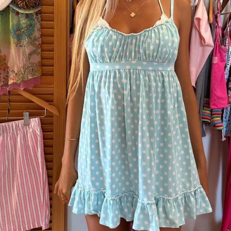 Polka Breeze Mini Dress