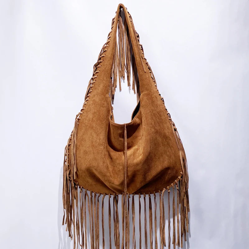 Braided Fringe Faux Suede Hobo Bag – Boho Oversized Tote (Olive Green / Tan) Tan Braided Fringe Faux Suede Hobo Bag – Boho Oversized Tote (Olive Green / Tan) Bags