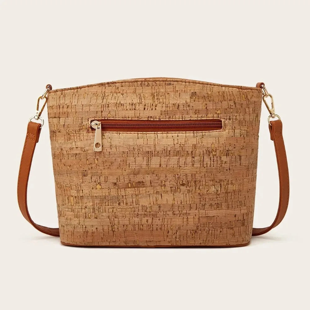 Retro Boho Women's Shoulder Bag Kraft Paper Medium Size Multi-Pocket Casual Gypsy Hippie Ibzia Ethnic Vintage Chic Side Bag