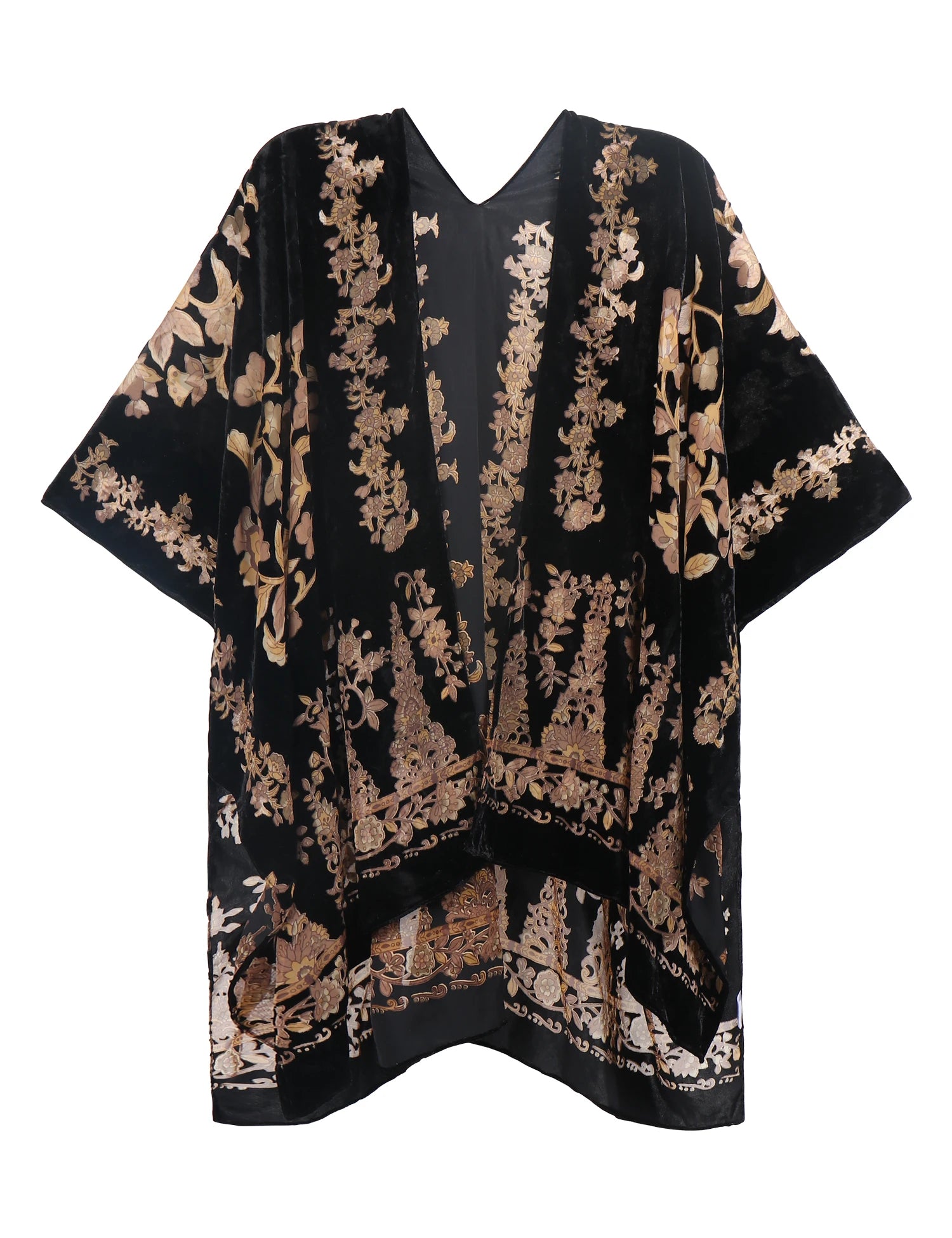 WeHello Bohemian burnt plush kimono Women's long Purple Tassel Beach Cover-up  Holiday Casual Cardigan Shawl JYPF-20