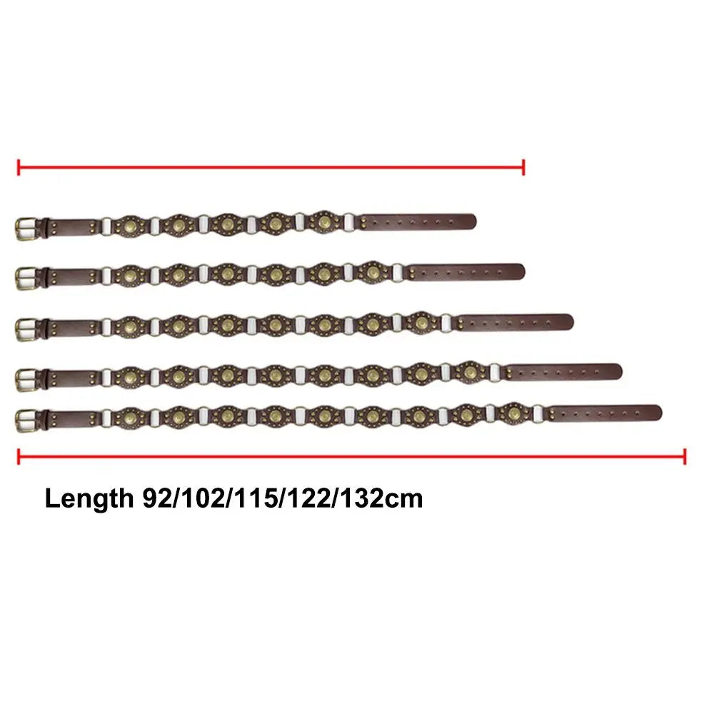 Engraved Concho Leather Belt – Adjustable Boho Classic Engraved Concho Leather Belt – Adjustable Boho Classic Belts