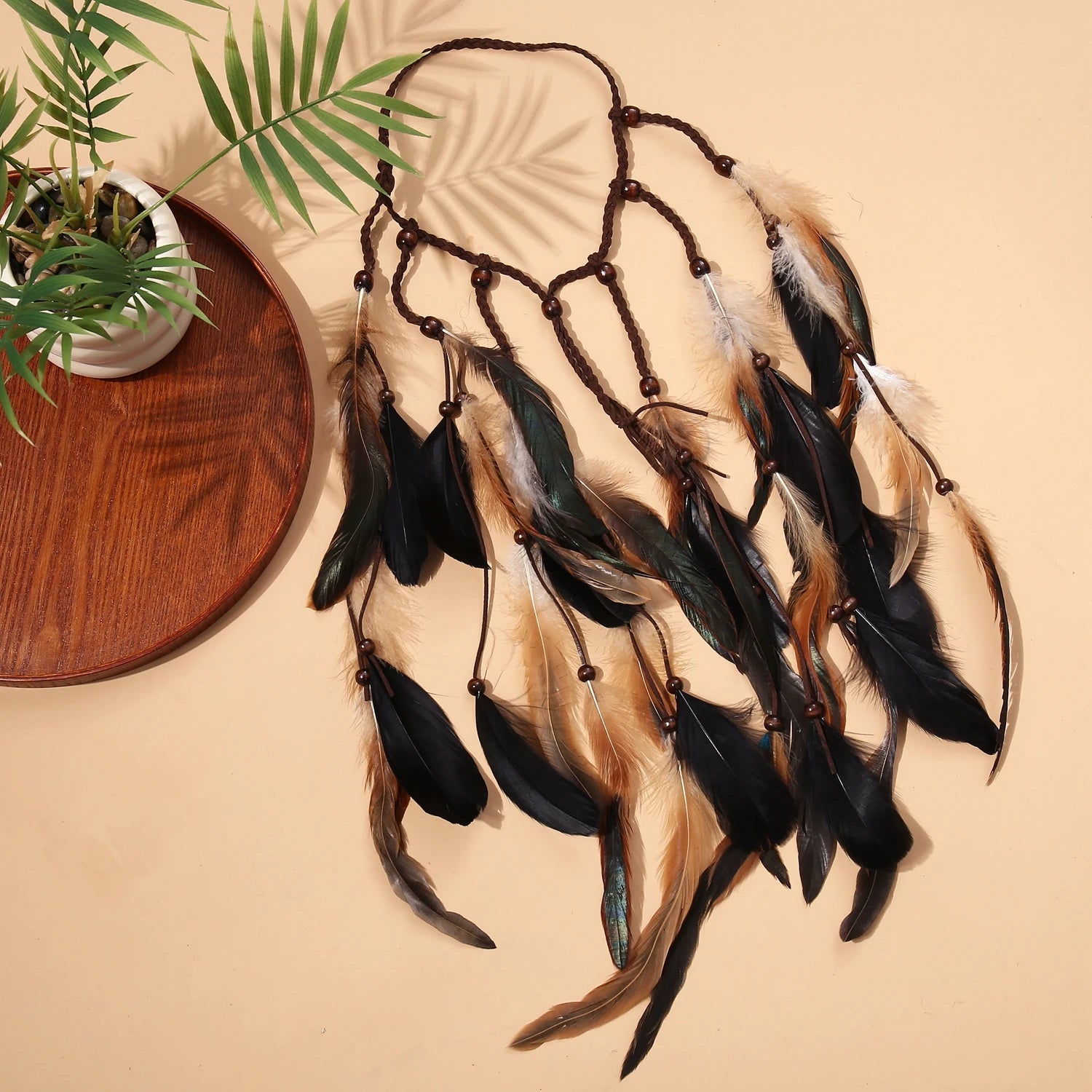 Turquoise Feather Headpiece – Boho Festival Hair Accessory