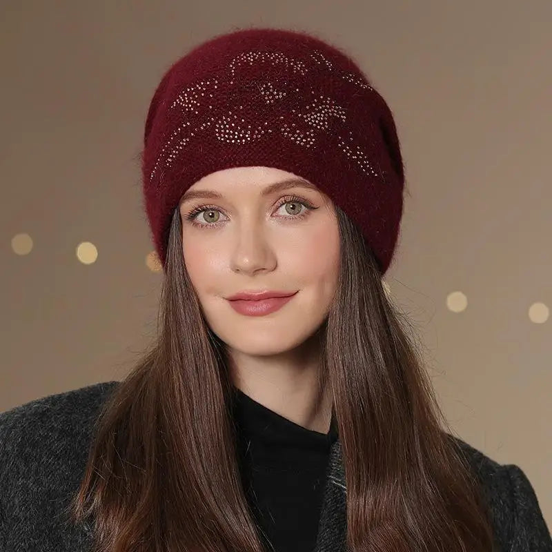 Crystal Rose Angora Beanie – 4 Winter Jewel Tones (The Cosy Luxe Hat You’ll Live In) Wine Red 55cm-60cm Crystal Rose Angora Beanie – 4 Winter Jewel Tones (The Cosy Luxe Hat You’ll Live In) Hats