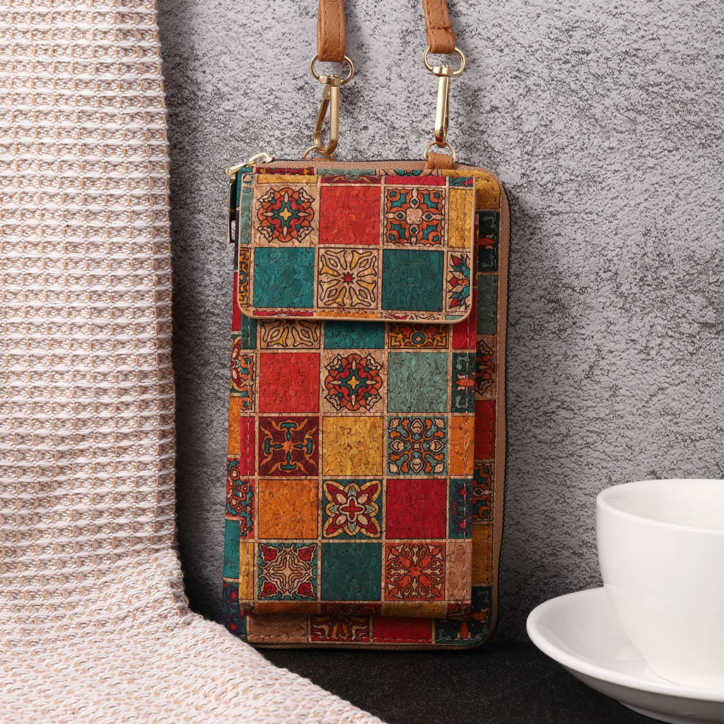 Retro Versatile Shoulder Bag Multi Functional Large Capacity Phone Bag with Bosnian Style Adjustable Crossbody Bag