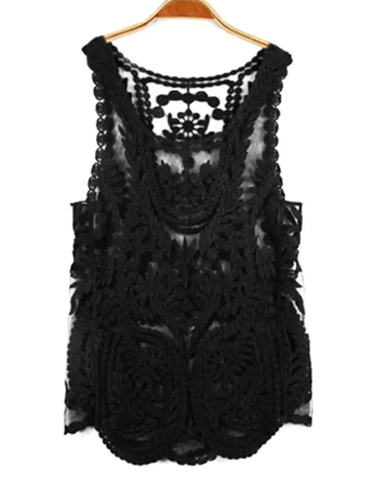 Floral Lace Crochet Top | Boho Festival Layer | Three Colours