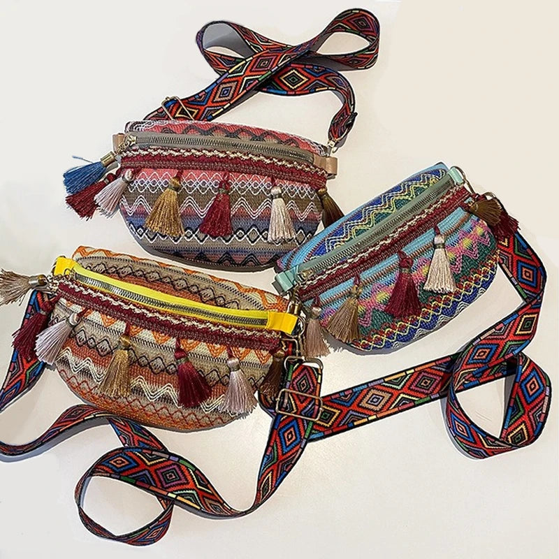 Wanderlust Festival Fanny Pack – Boho Tribal Rainbow (Hands-Free Gypsy Magic)