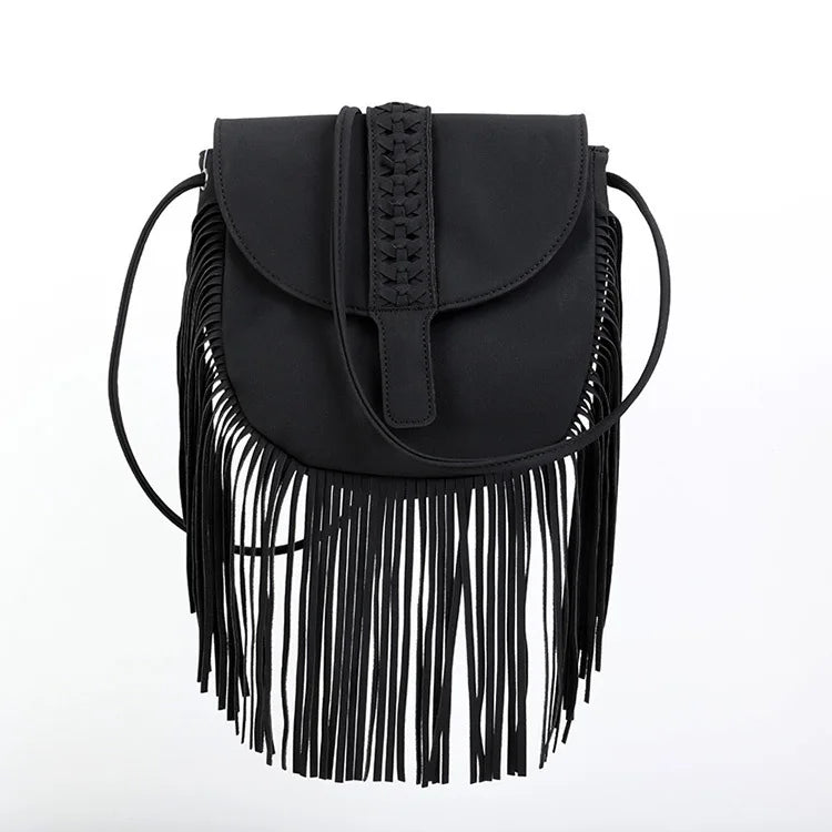 Faux Suede Leather Hippie Gypsy Boho Bag Women's Handbags Bag Vintage Fringe Tassel Bohemian Bag Women Shoulder Crossbody Bags
