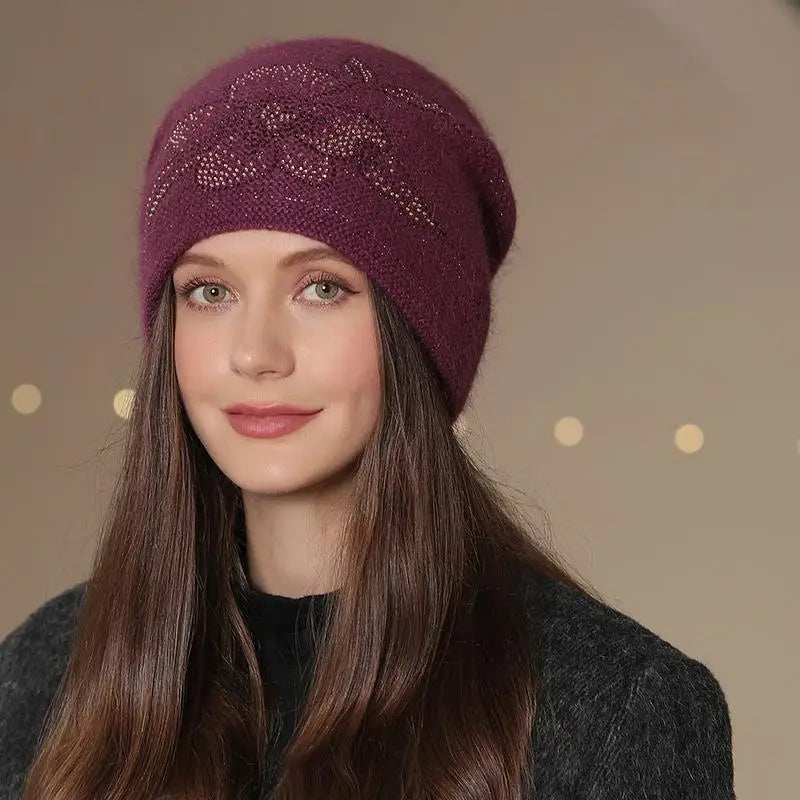 Crystal Rose Angora Beanie – 4 Winter Jewel Tones (The Cosy Luxe Hat You’ll Live In) Plum 55cm-60cm Crystal Rose Angora Beanie – 4 Winter Jewel Tones (The Cosy Luxe Hat You’ll Live In) Hats