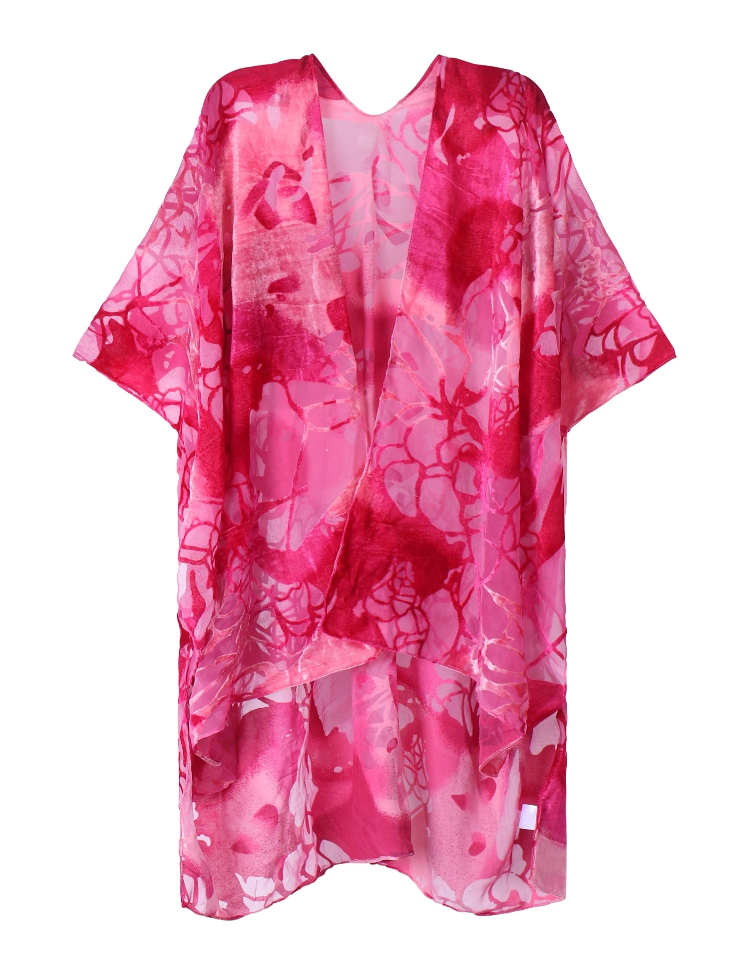 WeHello Bohemian burnt plush kimono Women's long Purple Tassel Beach Cover-up  Holiday Casual Cardigan Shawl JYPF-20