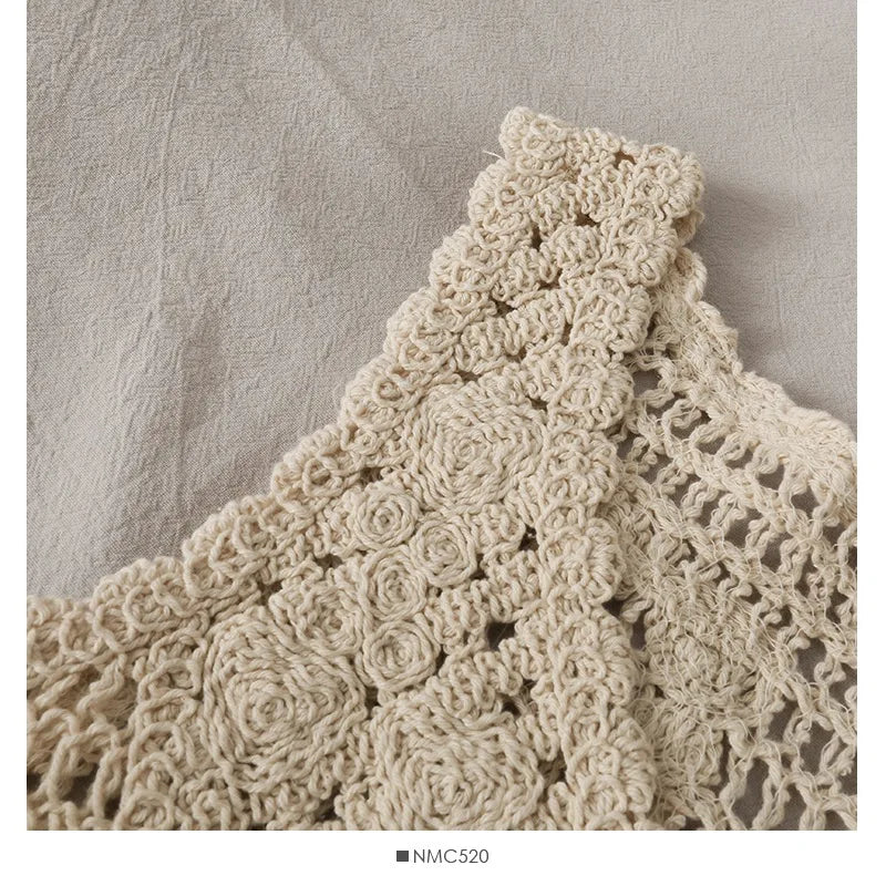 Crochet Rose Vest Top – Boho Sleeveless Dream (White / Cream) Crochet Rose Vest Top – Boho Sleeveless Dream (White / Cream) Vests