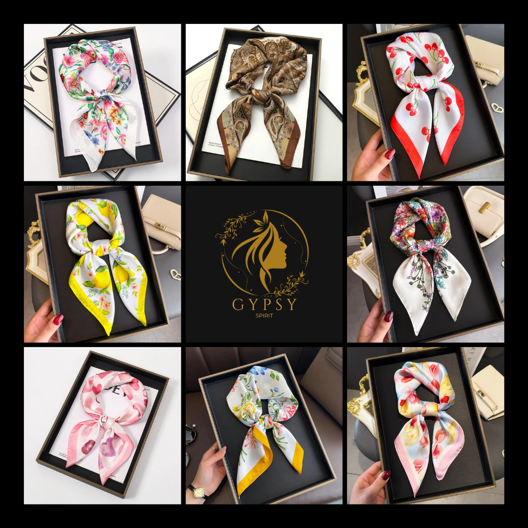 Luxe Bohemian Silk Neck Scarf – 8 Signature Prints (The One Everyone Will Ask You About)